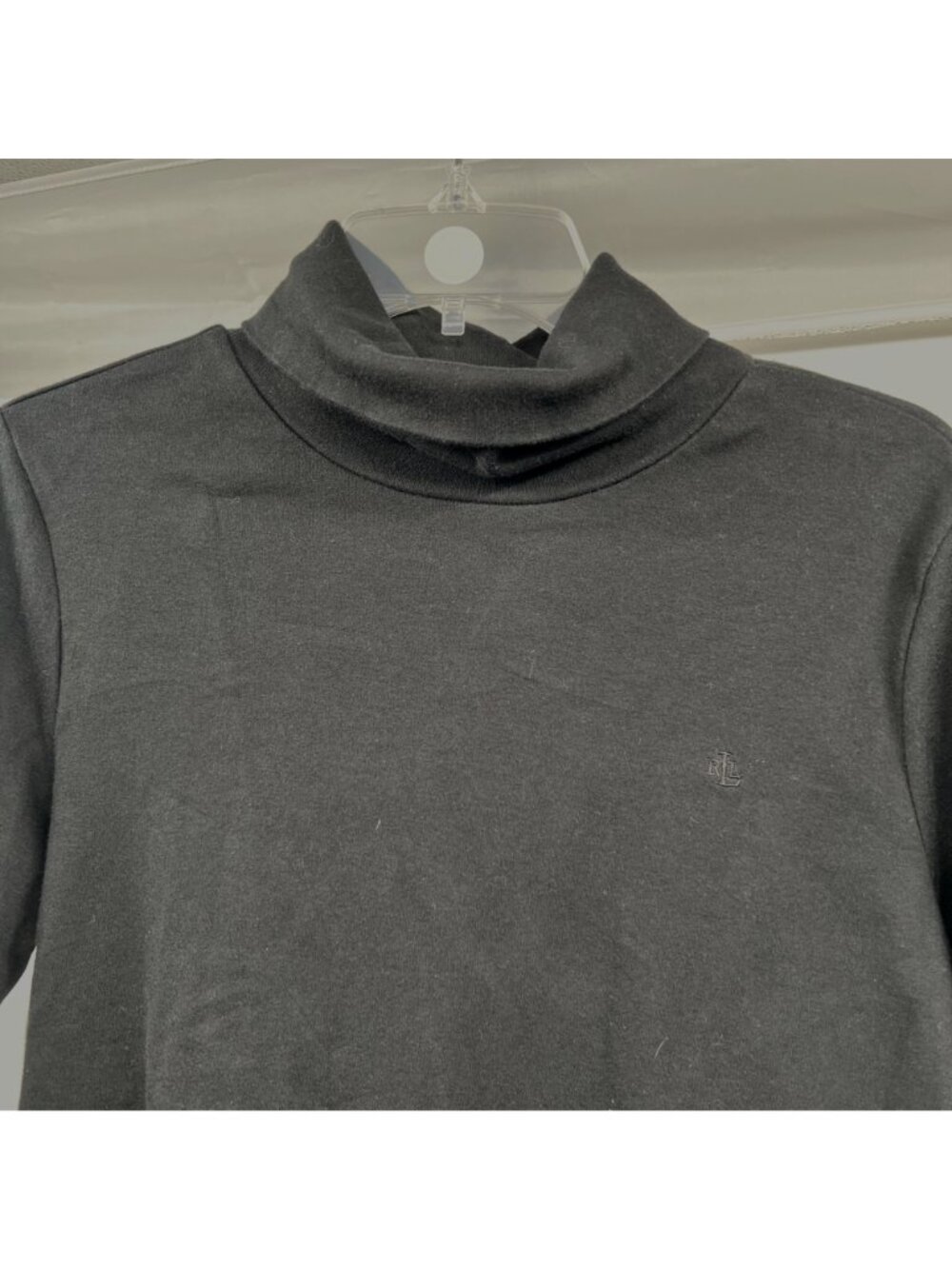 Lauren Ralph Lauren Women Turtleneck Top Long Sleeve Black Size Large - Picture 2 of 8